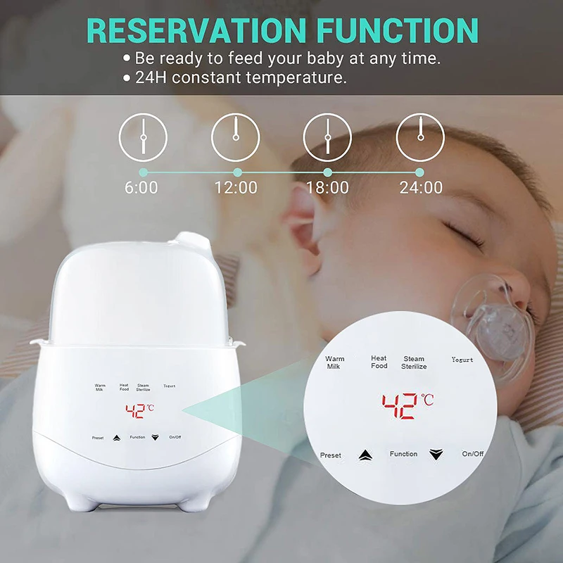 

Milk Regulator Baby Bottle Warmer And Steriliser Breast Milk Warmer Steam Sterilizer Baby Accurate Temperature Control