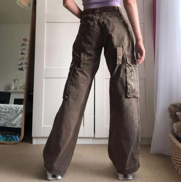 

designer jeans for women woman streetwear high waist jean cargo pants women denim trousers vintage clothes pantalon pour femme