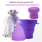 3 шт.лот, медицинская силиконовая менструальная чаша, женская гигиеническая менструальная чаша, многоразовая Женская менструальная чаша, коллектор S + L
