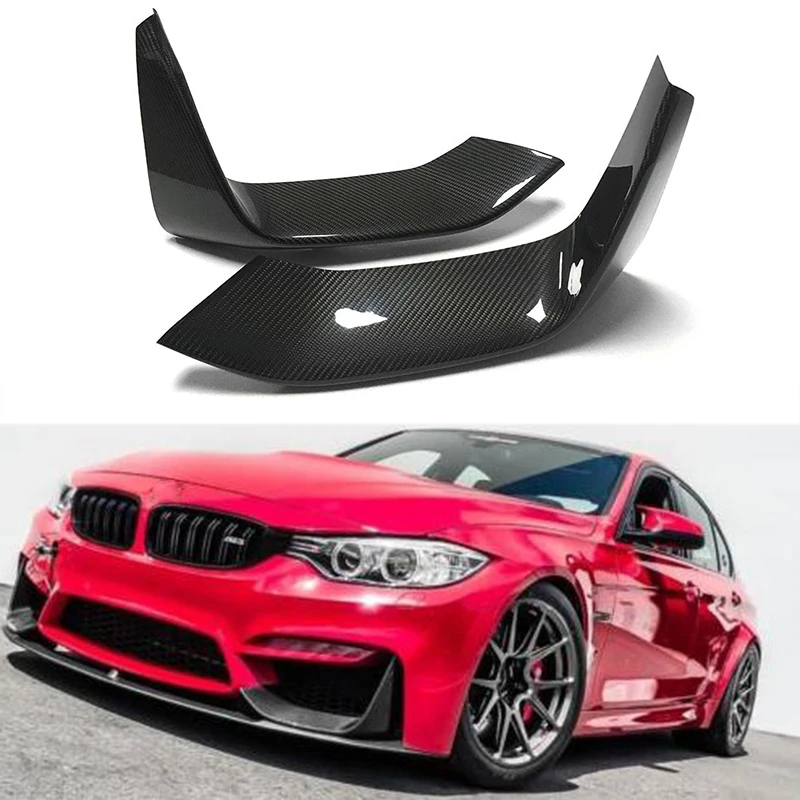 2 шт. спойлер переднего бампера из углеродного волокна для BMW M3 M4 F80 F82 F83 2014