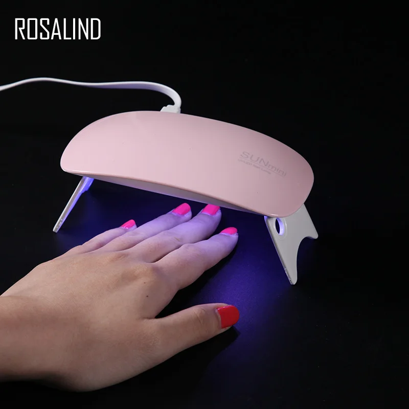 Rosalind 6 Вт УФ светодиодная лампа для сушки ногтей Портативный USB кабель