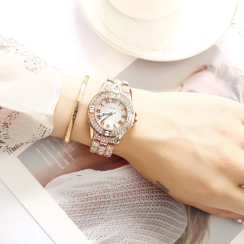 Montre femme, новинка, женские часы, стразы, женский браслет, наручные часы, женские модные часы, женские аналоговые кварцевые часы из сплава, BM207