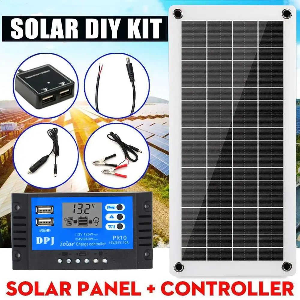 Новинка гибкая солнечная панель с двойным USB 12 В автомобильным зарядным