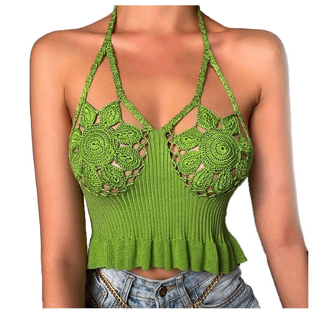 Женские майки с цветочным принтом авокадо укороченные женские топы открытой