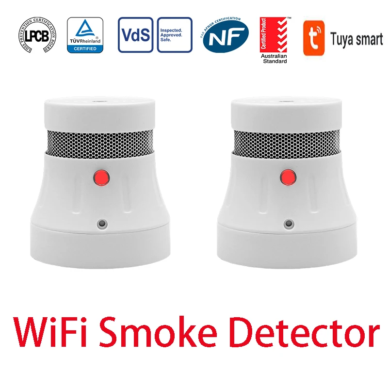 CPvan Tuya пожарная сигнализация высокой чувствительности Wi Fi детектор дыма