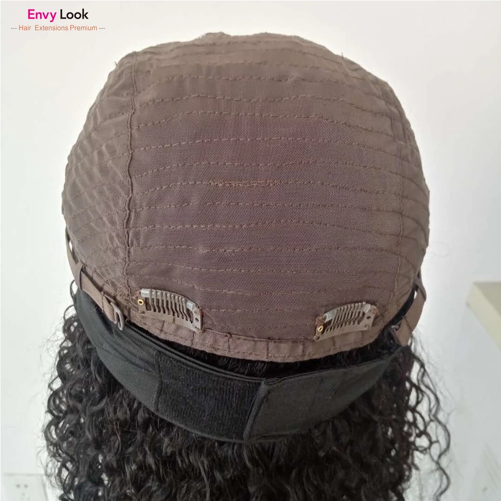 

Envy Look Headband Wig Human Hair Kinky Curly Human Hair Full Machine Wig Brazilian Remy Hair With 150% Density For women