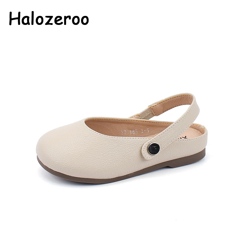 

Summer 2021 Kids Beach Slippers Children Princess Brand Shoes Baby Girls Closed Toe Dress Slides Beige Casual Slippers Fashion