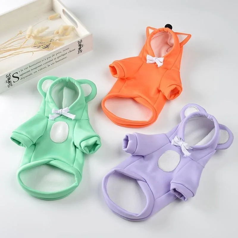 

Dog Winter Warm Clothes Cute Plush Coat Hoodies Pet Costume Jacket For Puppy Cats French Bulldog Chihuahua Small Dogs Clothing