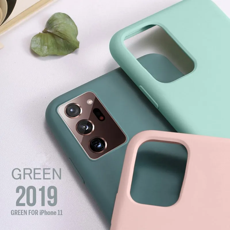 For Samsung A20 A30 A40 A50 A70 A51 A71 S8 S9 S10E S20 FE Plus Liquid Silicone Soft Case Cover For Galaxy Note 20 UItra Note 8 9