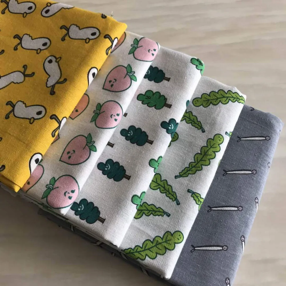 Ткань из льна и хлопка с принтом мульти Цвет узор используется для подушки