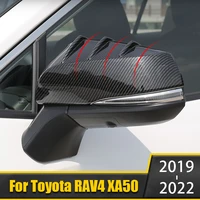for toyota rav4 2019 2020 2021 2022 rav 4 xa50 abs carbon car styling rearview mirror side molding cover trim case accessories
