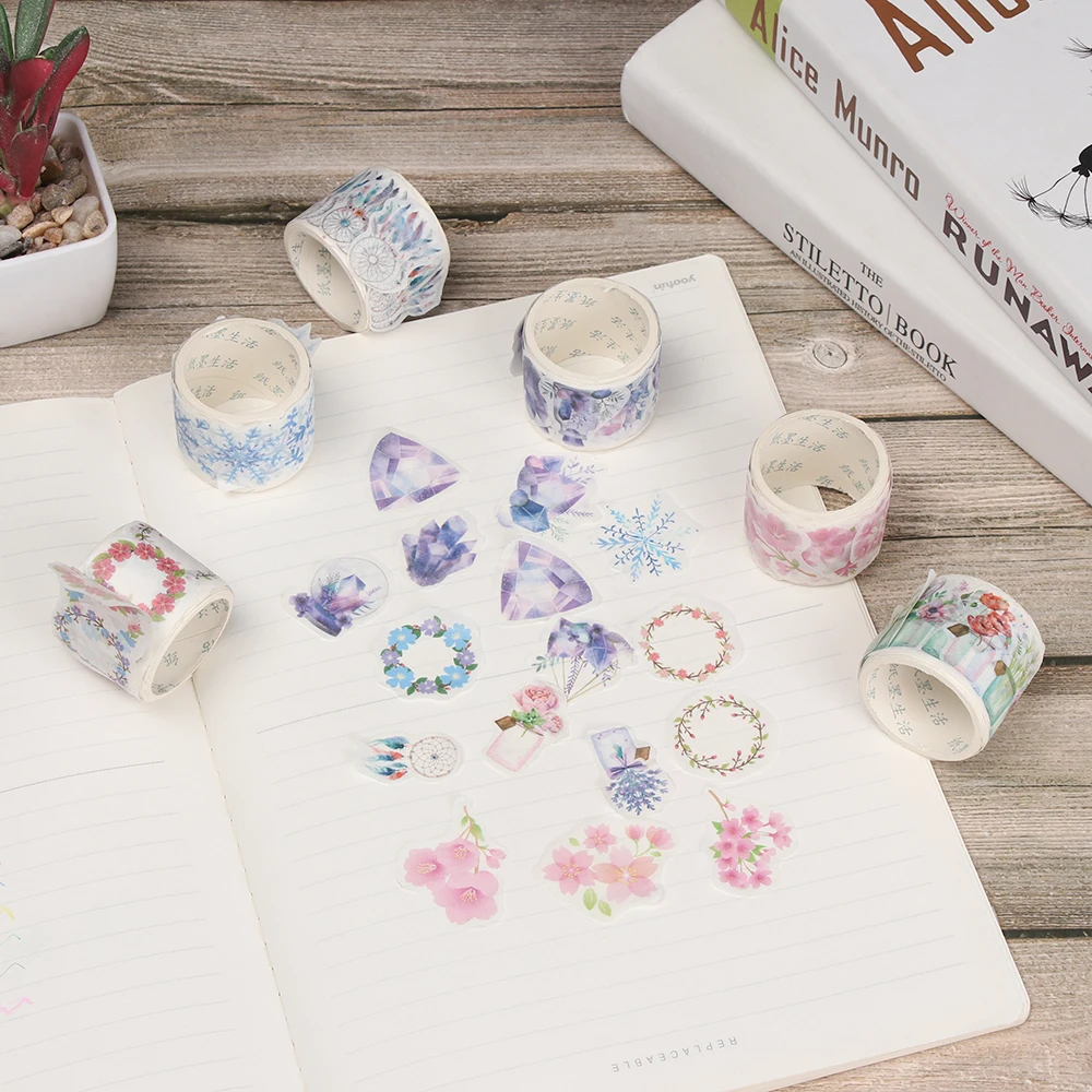 64 шт./цветочный сверток лепестки лента DIY Декор маскирующая дневник в стиле
