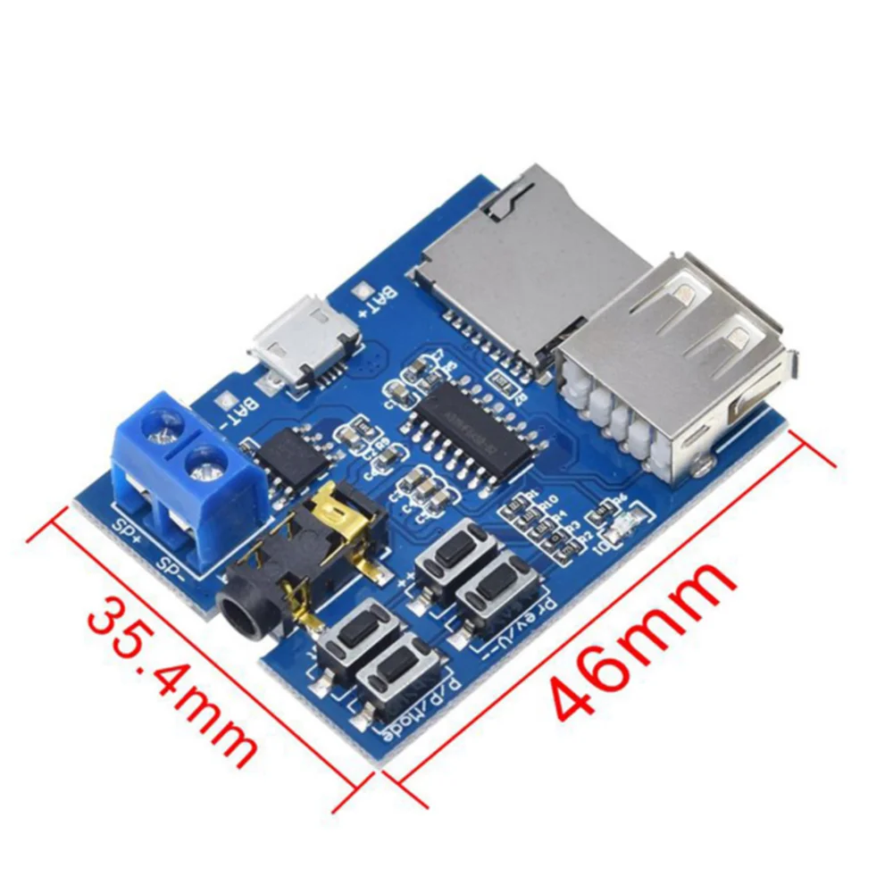 

TF Card U Disk Player Lossless Decoder Board Comes With Power Amplifier MP3 Module 47*34mm Electronic Component Home Improvement