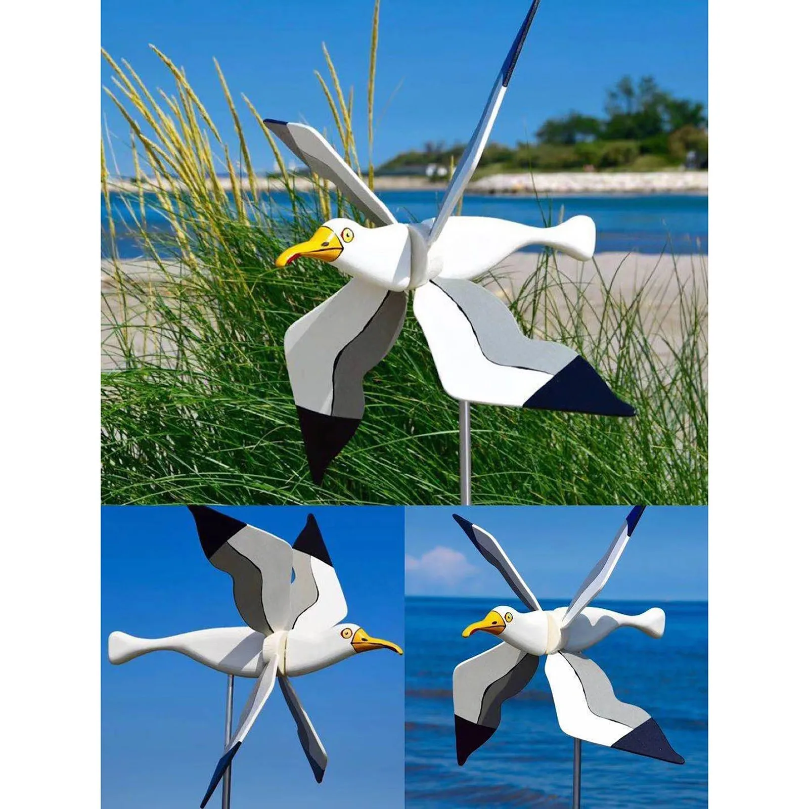 

2021 New Outdoor Toys Wooden Whirligig-asuka Series Windmill Whirly Parrots Garden Lawn Decoration