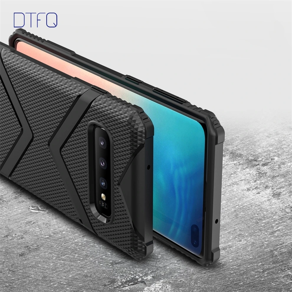DTFQ сверхпрочный защитный чехол для samsung Galaxy S10 мягкий силиконовый ТПУ