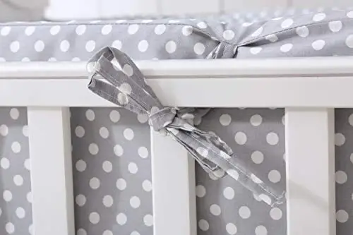 Бампер для детской кроватки u образная Съемная застежка молния с хлопковой