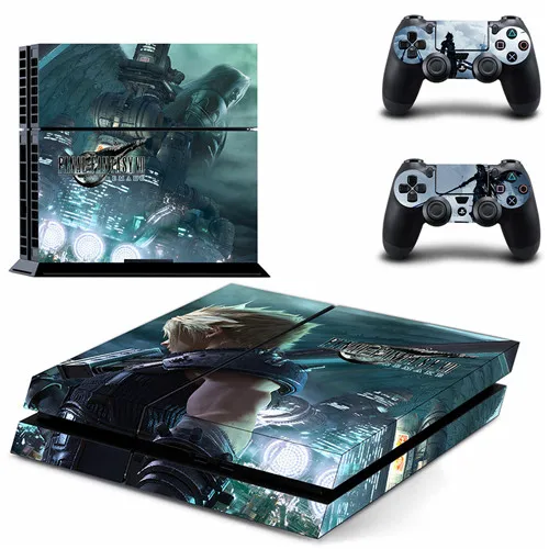 GYTM2591 Final Fantasy 7 наклейка для PS4 виниловая наклейка, стикер для консоли sony Playstation 4 и 2 контроллера для Dualshock 4 наклейка для PS4 стикер - Цвет: GYTM2591