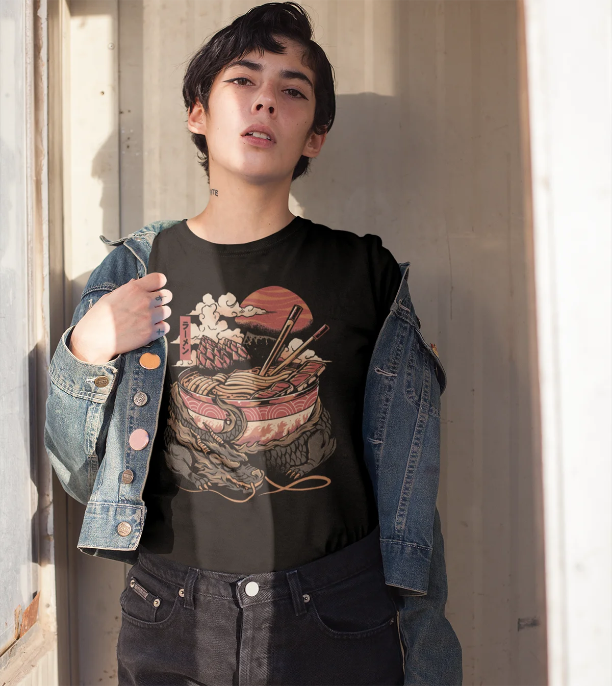 

Dragon's Ramen Women's T Shirts Japanese Style Japan Anime Manga Vintage Tees Short Sleeve O Neck T-Shirts Pure Cotton Clothes