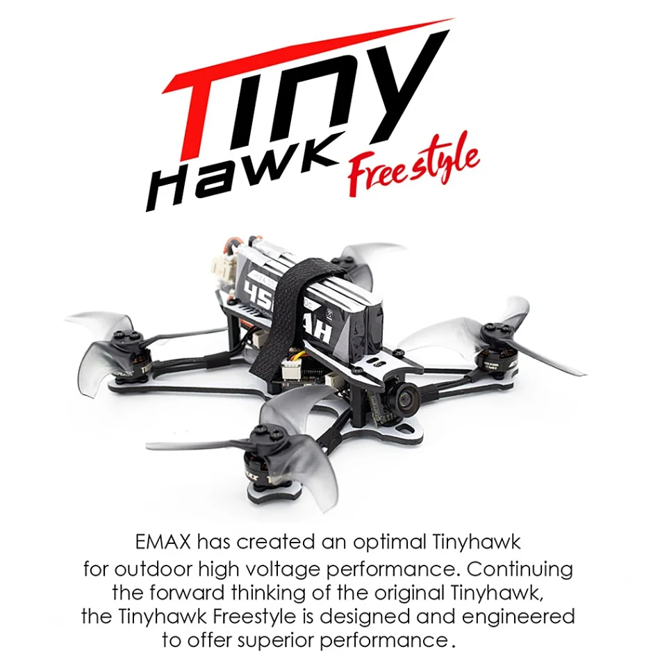 Гоночный Дрон EMAX Tinyhawk frestyle 115 мм FPV 2 5 дюймовый пропеллер F4 5A ESC бесщеточный