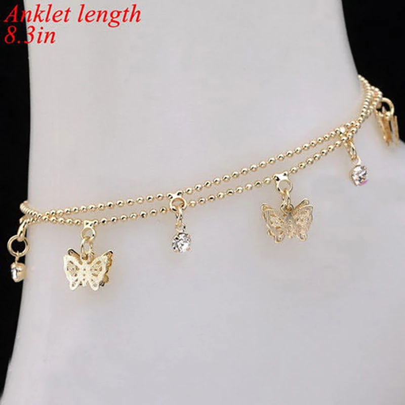 

Fashion Charm Barefoot Sandal Golden Butterfly Bracelet Foot Ankle Chain Jewelry