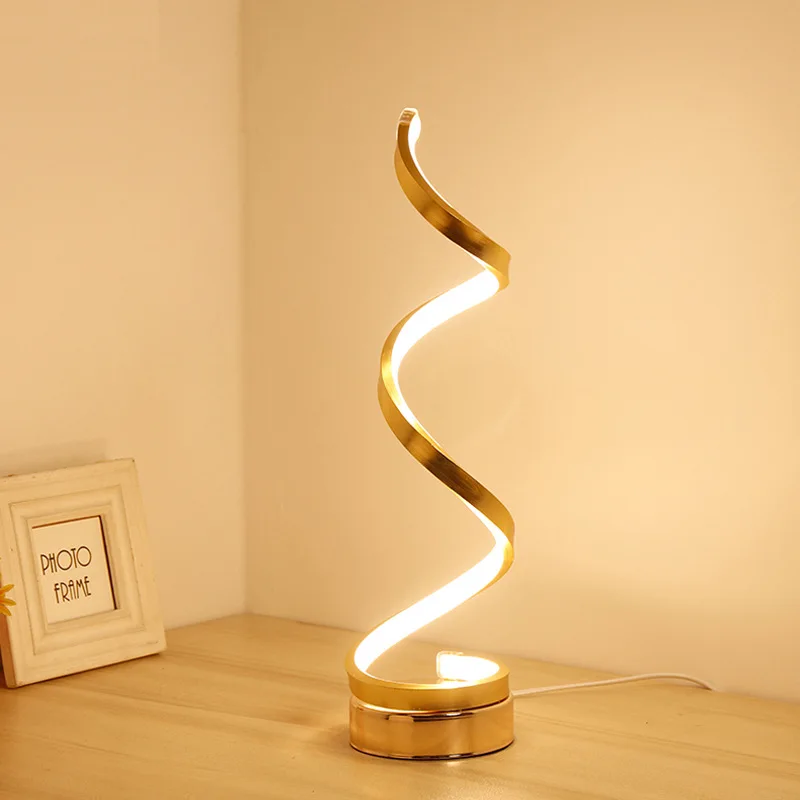 

Led Desk Lamp Bedside Reading Light Snake Aluminum Acrylic Modern Eye Protection Study Lamp for Bedroom Living Room Lounge Guest