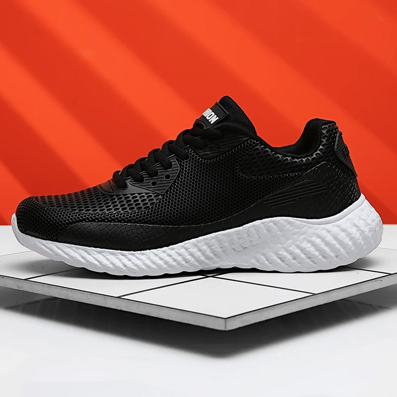 

Легкие мужские кроссовки для бега, мягкая резиновая подошва, дышащая Спортивная обувь на шнуровке, Спортивная тренировочная обувь