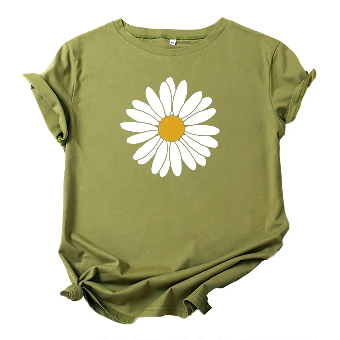 

Mikialong Vintage Daisy Flower T Shirt Women Short Sleeve Graphic Tee Women Tshirt Cotton Casual Tee Shirt Femme T-shirts