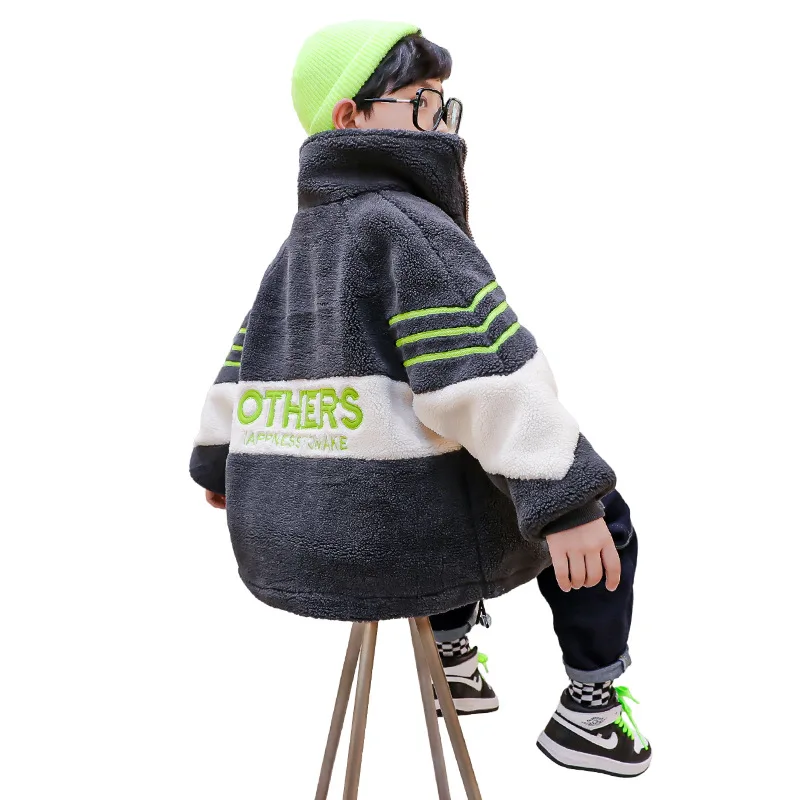 

Baby Clothes Winter Coat Jacket For A Boy Fashion Plush Jacket Cardigan For Girls Loose Sportswear 8 9 10 Years Old 2021 Hotsale