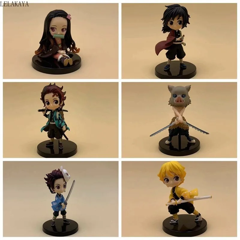 3 шт./компл. демон убийца Kimetsu без Yaiba камадо Tanjirou Nezuko Agatsuma Zenitsu Q Ver. ПВХ экшн фигурки