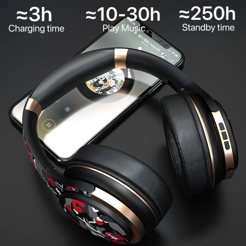 Беспроводная игровая Bluetooth-гарнитура улучшенная музыка HD стереозвук наушники с