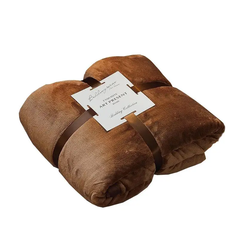 

50Winter Solid Color Blanket for Bed Sherpa Flannel Fleece Blanket Home Travel Sofa Soft Throw Blanket