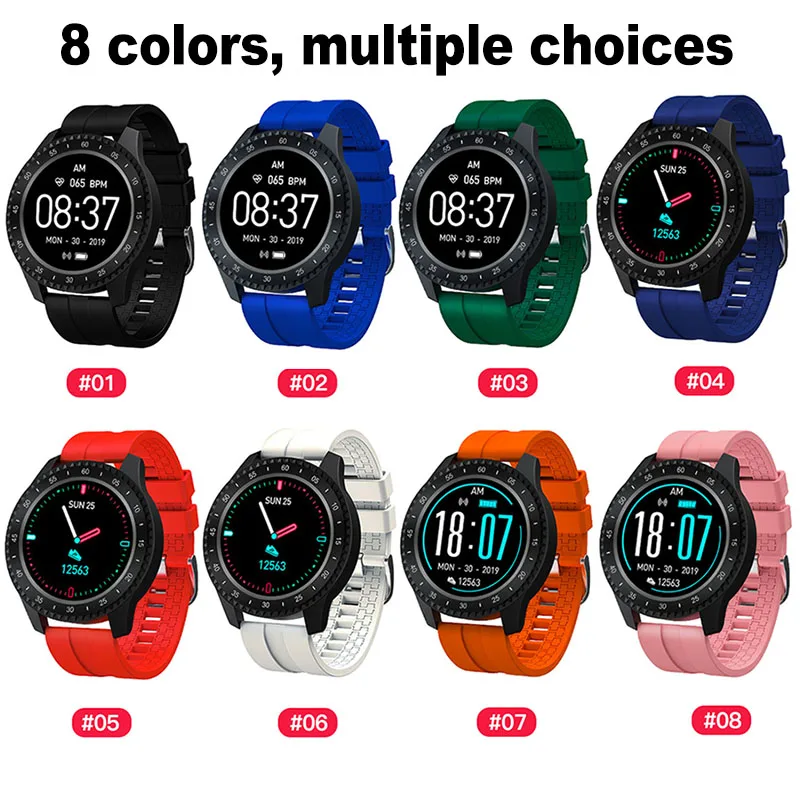 Смарт часы IP68 для женщин и мужчин полный сенсорный монитор артериального