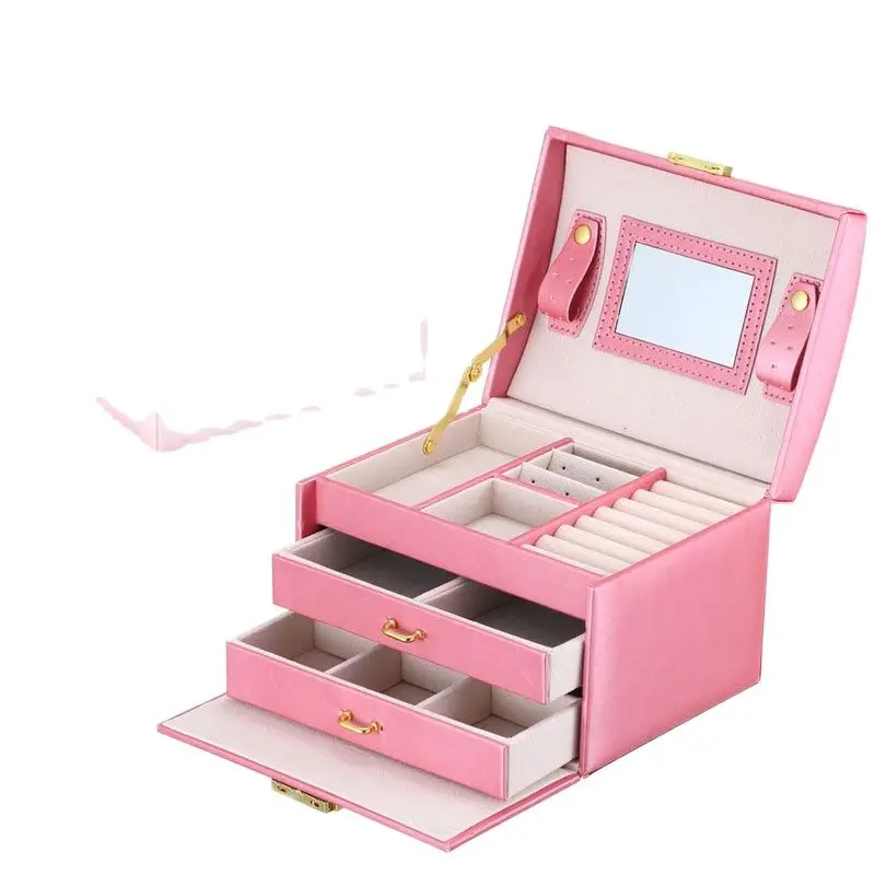 

Casegrace Fashion Luxury Pu Leather Jewelry Storage Portable Jewelry Jewelry Simple Drawer Jewelry Jewelry Storage