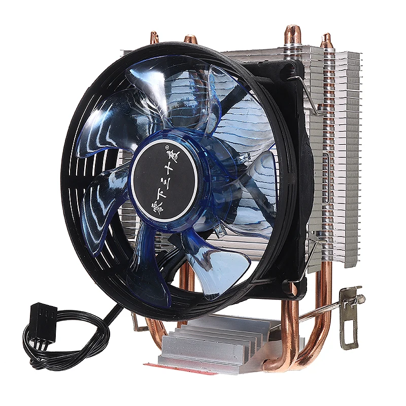 1 шт. синий светодиодный Процессор кулер вентилятор Радиатор охлаждения Замена