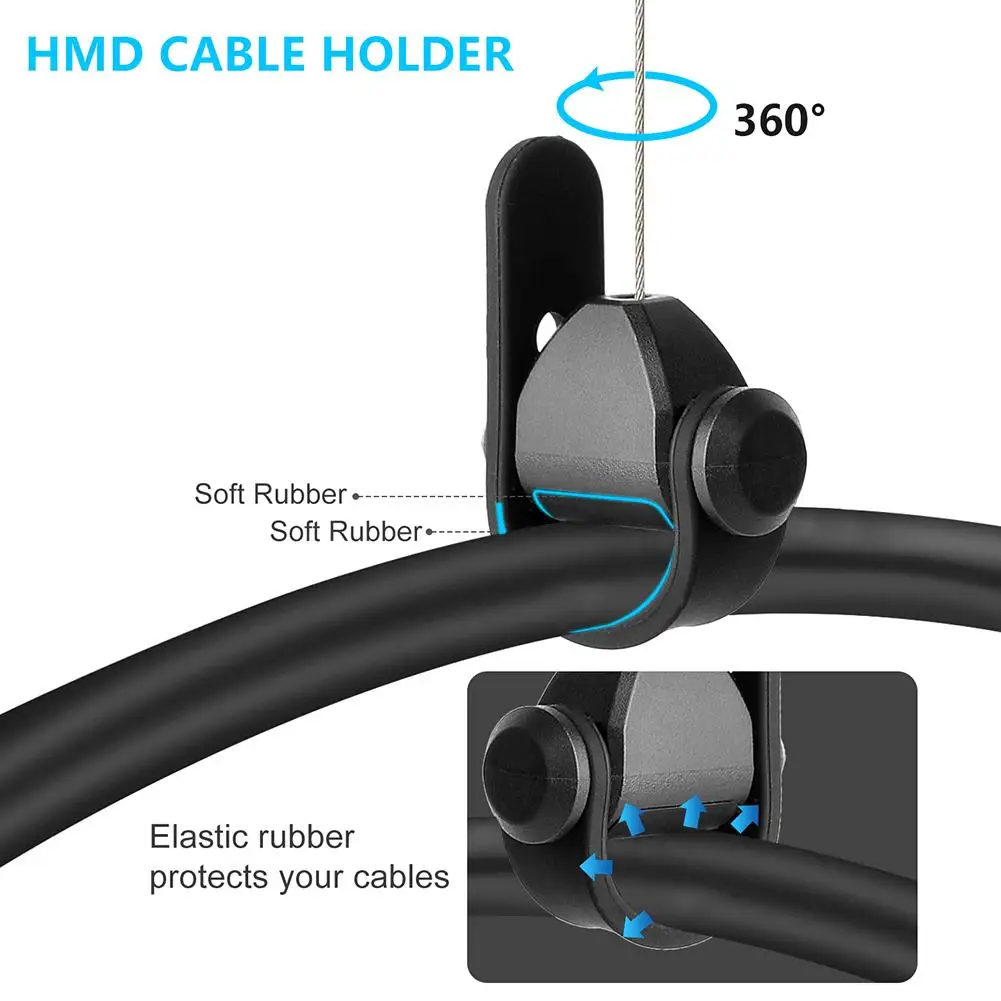 VR Cable Management 360 Degree Rotation Ceiling Pulley System 2020 New For HTC Vive S/PS VR Dropshipping 6pcs Hot Sale images - 6