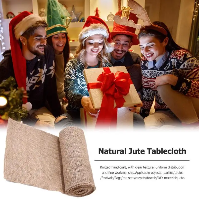 Мешковины Свадебные украшения для самодельного изготовления натуральный джут