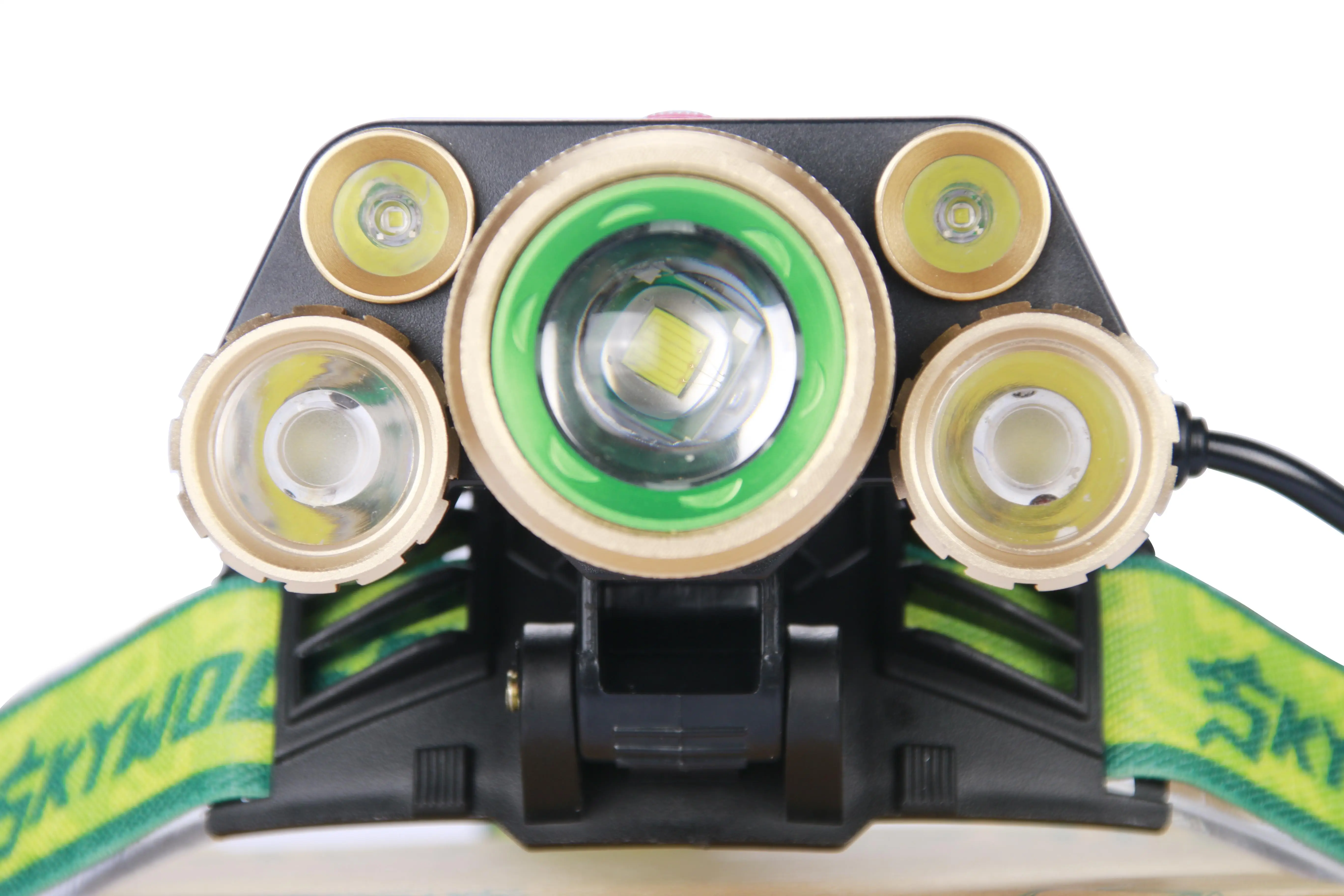 

5X LED USB Headlight 80000 LM 2X18650 Battery Zoomable Fishing Lamp
