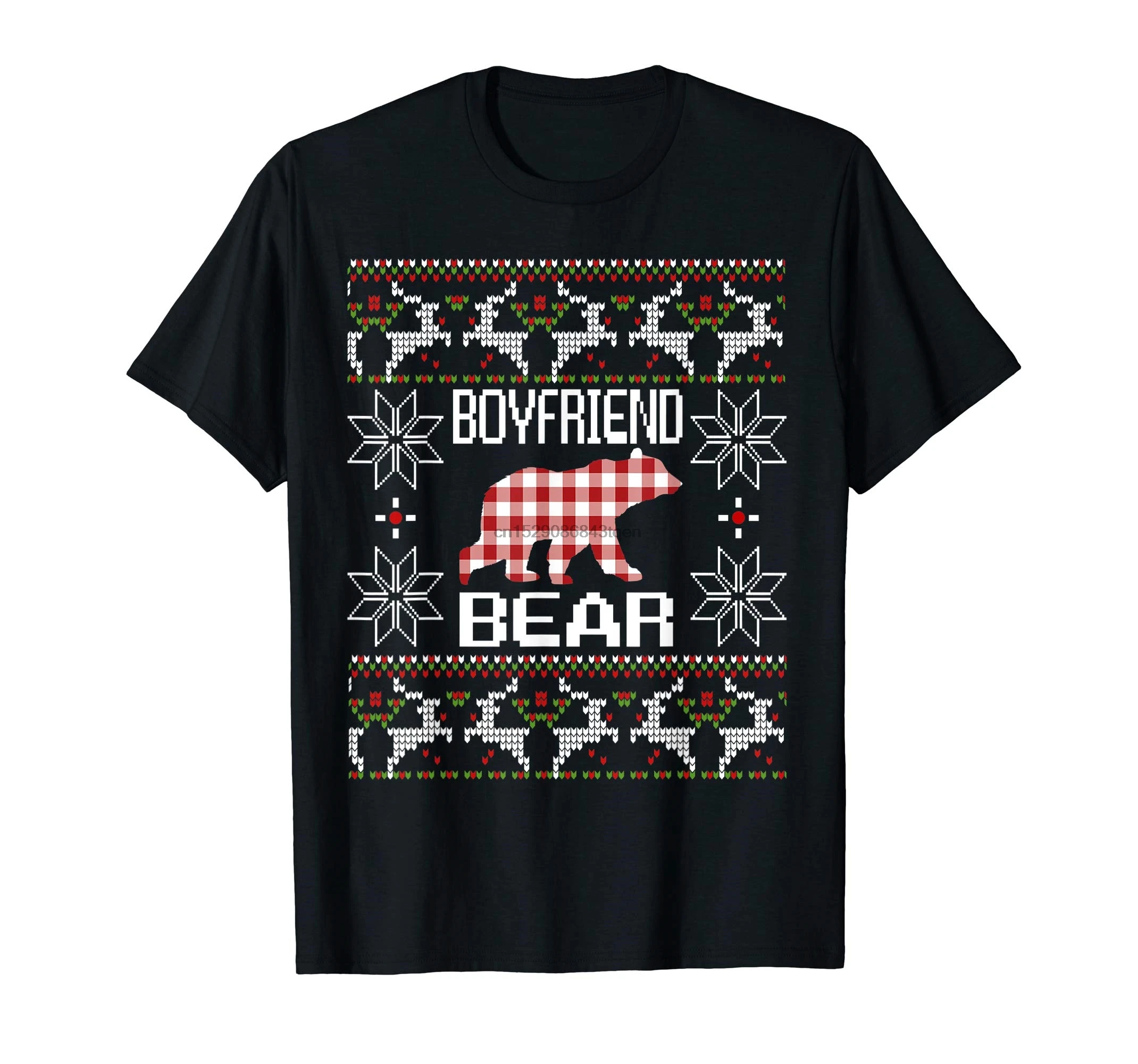 Boyfriend Bear Уродливый Рождественский подарок одинаковая футболка для всей семьи