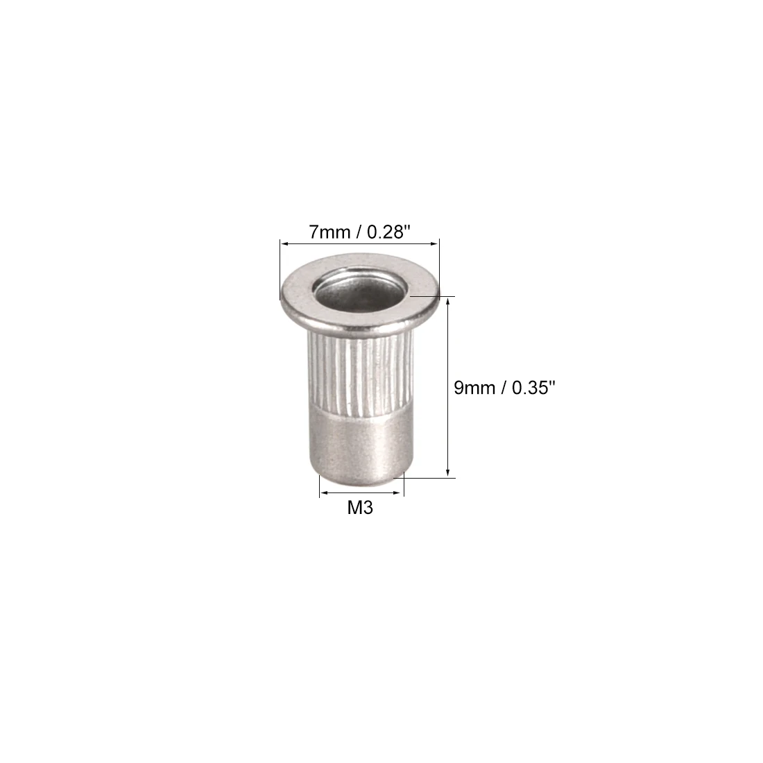 Uxcell 10-50 шт M3 M5 M6 M8 M10 M12 заклепки гайки плоская головка вставка Nutsert 304 нержавеющая