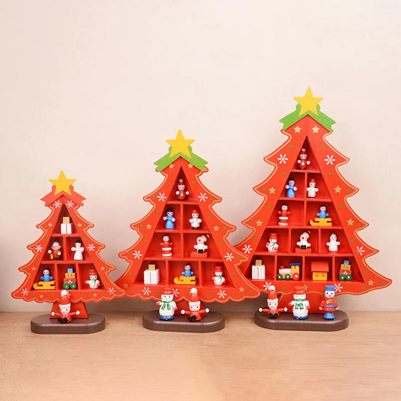 

Wooden Christmas Tree Gift Christmas Tree Ornaments Children'S Shopping Mall Window Crafts Desktop Decoration Accessories