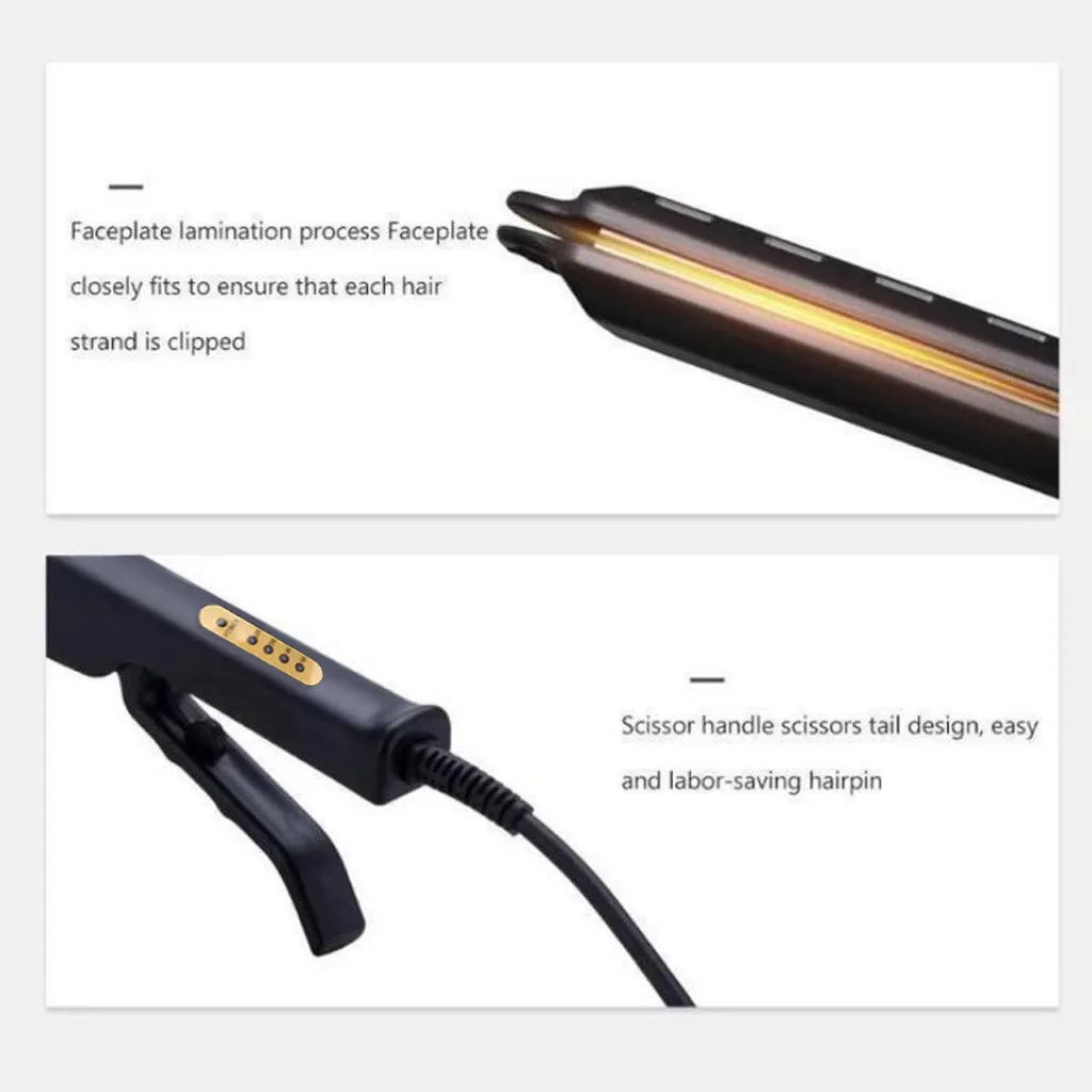 Straightening Irons Fast Warm-up Thermal Performance Professional Tourmaline Ceramic Heating Plate Hair Straightener | Красота и