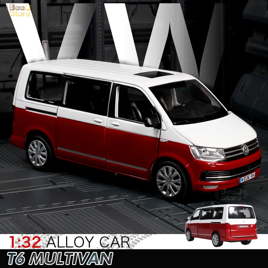 Горячая Распродажа 1:32 VW Multvian T6 грузовых шин автомобильные сплава модель высокое
