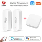 Датчик температуры Tuya Zigbee, умный датчик влажности и давления воздуха, работает с Alexa Google Home