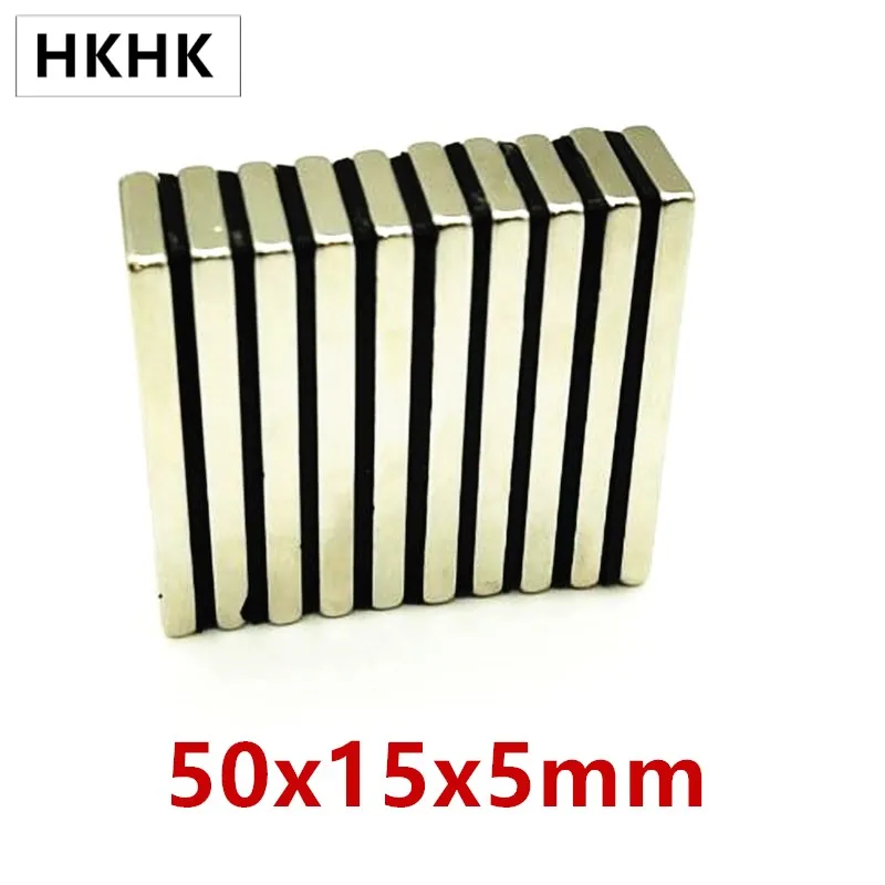 Неодимовый магнит N52 50*15*5 50/20 шт. сверхмощный ленточный блок редкоземельный