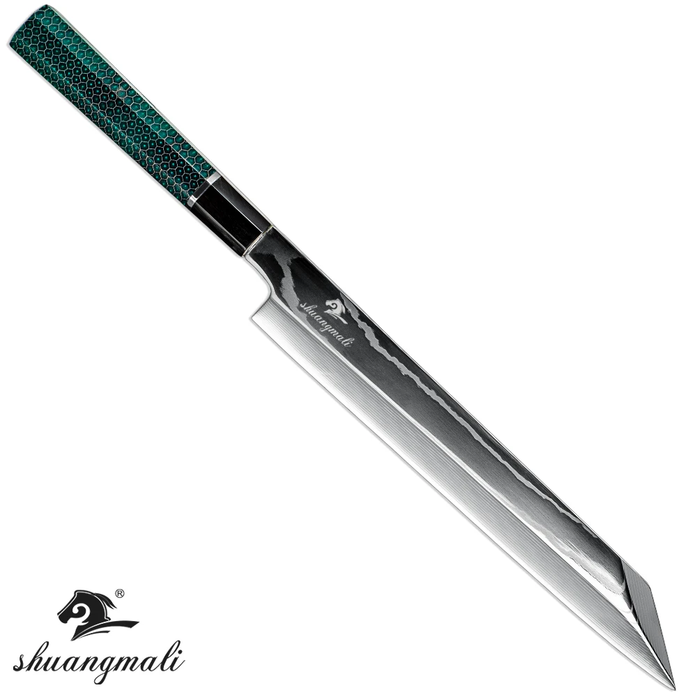 10 дюймовый нож для нарезки суши дамасский японский кухонный Многофункциональный