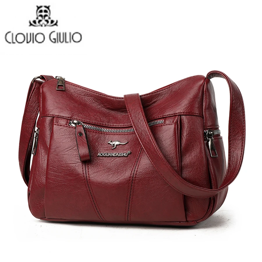 

Высококачественные Женские сумки через плечо из мягкой кожи, многослойная классическая сумка через плечо, роскошная дизайнерская сумка и кошелек