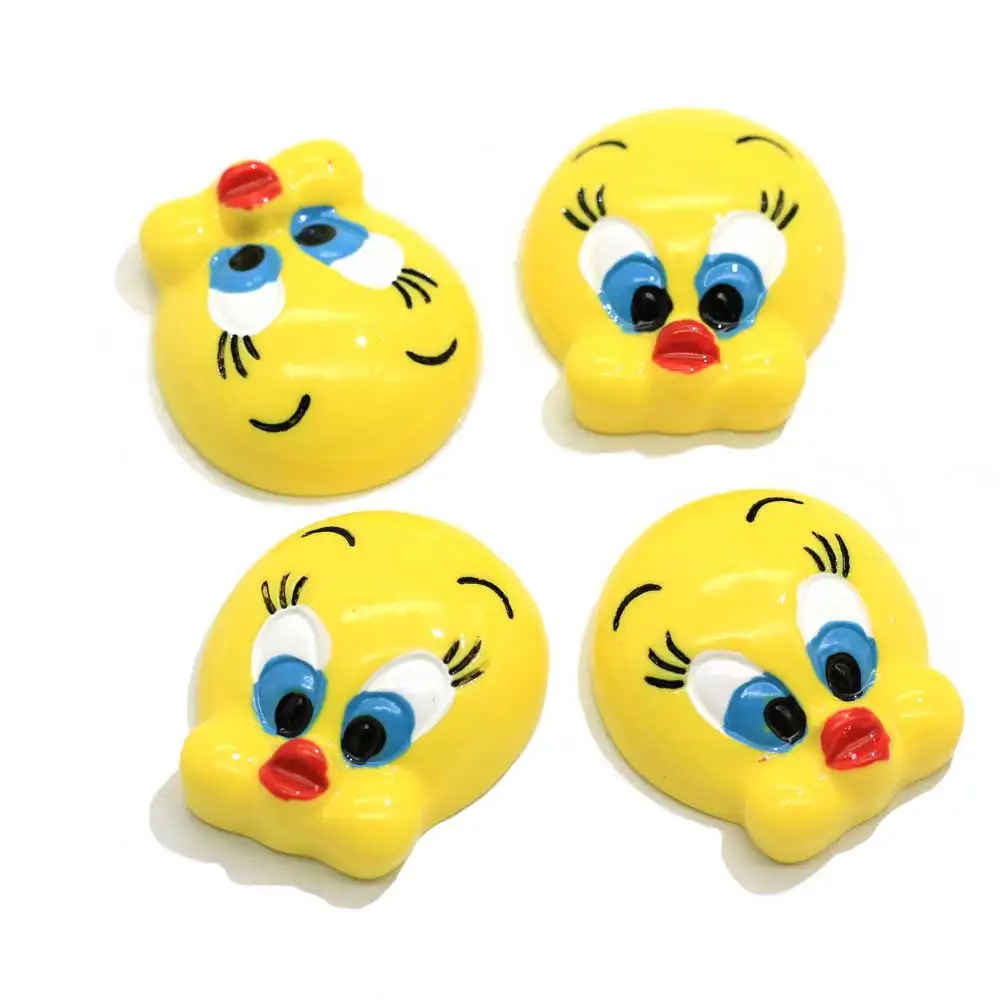 20/50 шт. Мультяшные милые большие глаза утка резиновые животные плоская спина