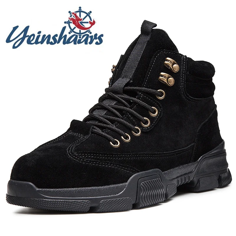 Замшевые ботинки мотоциклетные Martin Мужская модная уличная походная обувь