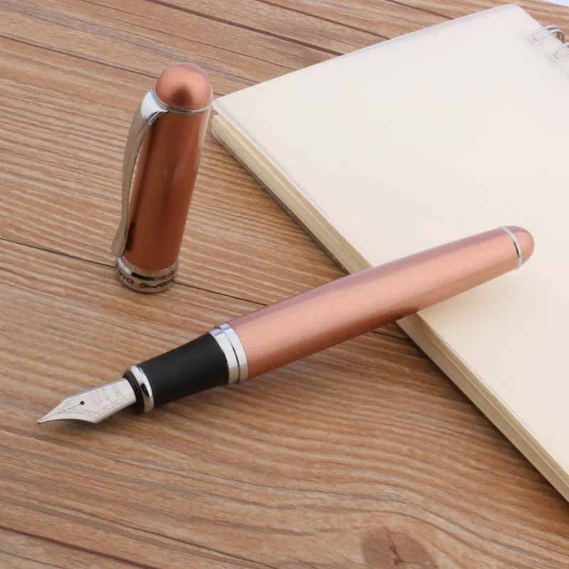 JINHAO X750 металлическая Яркая Серебряная перьевая ручка - Цвет: A1