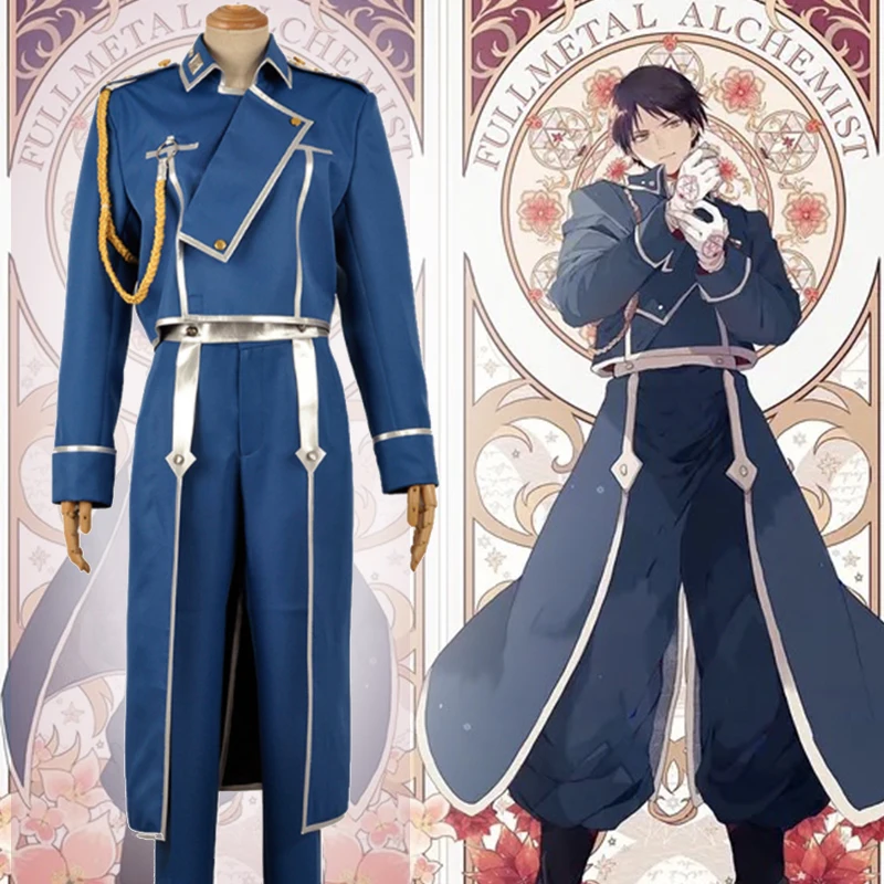 

Anime Comic Fullmetal Alchemist Cosplay Costumes Roy Mustang Cosplay Costume Uniforms Clothes Suits Wears Outfits Cloaks Cos